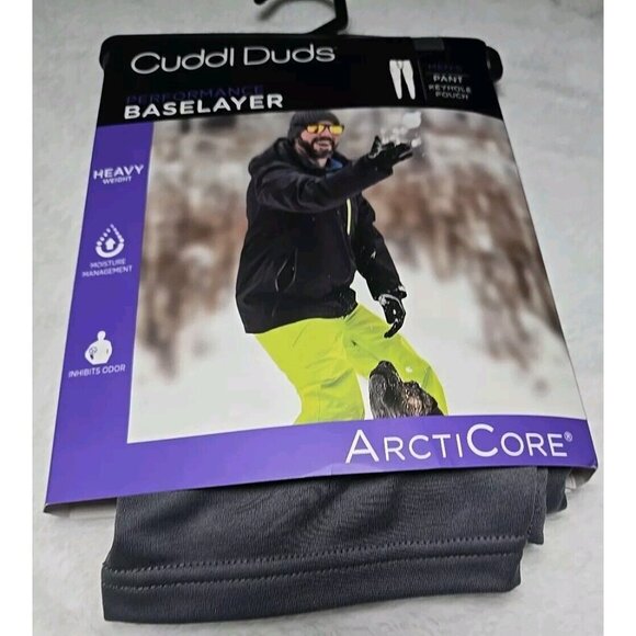 Mens Cuddl Duds Heavyweight ArctiCore Performance Base Layer Pant Grey Size XXL - Picture 4 of 13